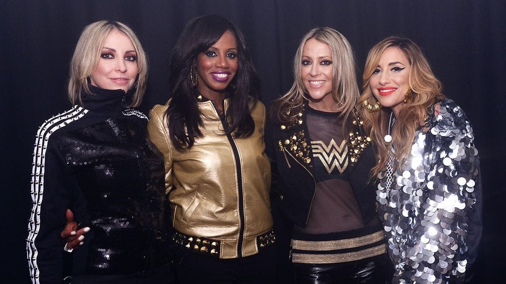 Vasemmalta oikealle: Natalie Appleton, Shaznay Lewis, Nicole Appleton ja Melanie Blatt eli All Saints vuonna 2014.