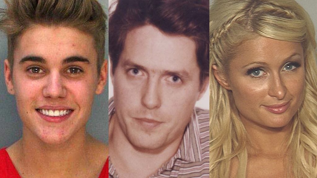 Justin Bieber (vas.), Hugh Grant ja Paris Hilton.