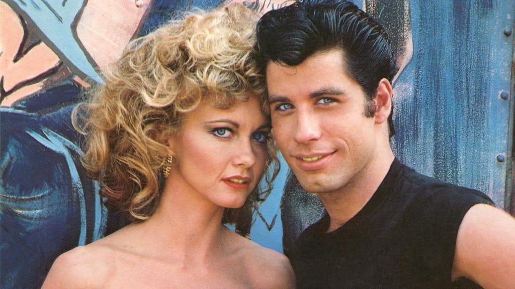 Grease-elokuvaa tähdittivät Olivia Newton-John sekä John Travolta.