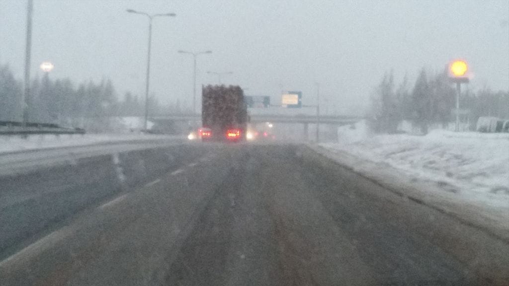 Orikedon liittymä Turku liikennekuvaa sää