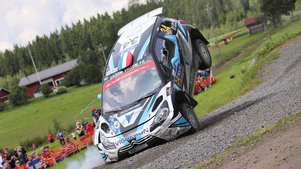 Quentin Giordano lennätti autoaan näyttävästi viime vuoden Suomen MM-rallissa.