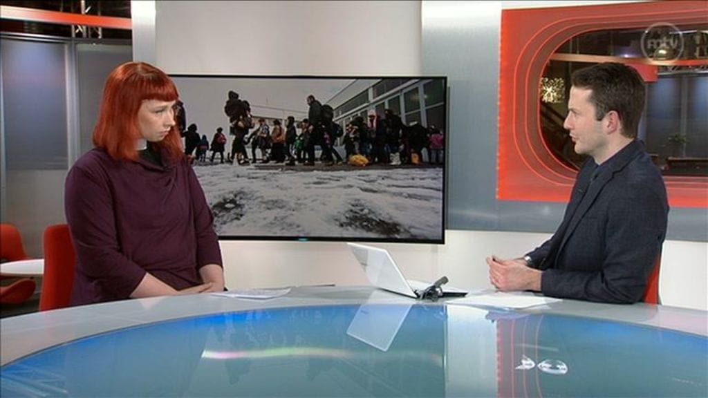 Marjaana Toiviainen MTV Uutisten haastattelussa vuonna 2016.