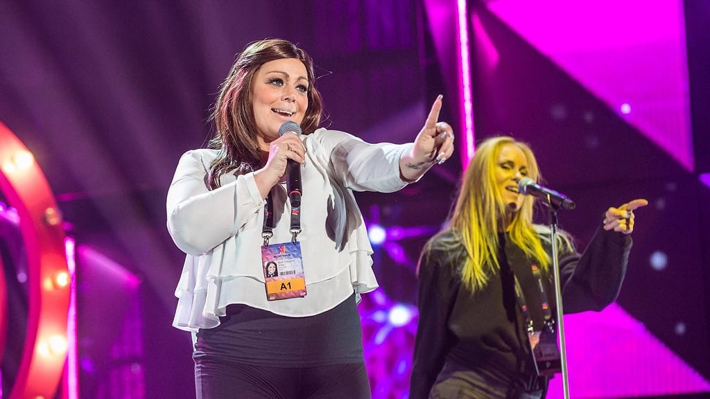 Anna Book Melodifestivalen-harjoituksissa Göteborgissa 4. helmikuuta 2016.