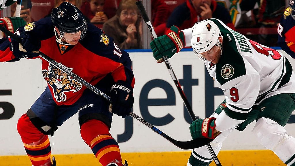 Aleksander Barkov ja Mikko Koivu taistelevat Suomi-pörssin piikkipaikasta.