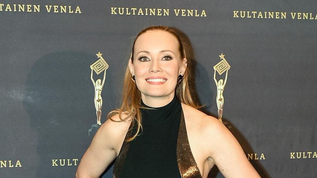 Marja Hintikka Kultainen Venla -gaalassa 15. tammikuuta 2016.