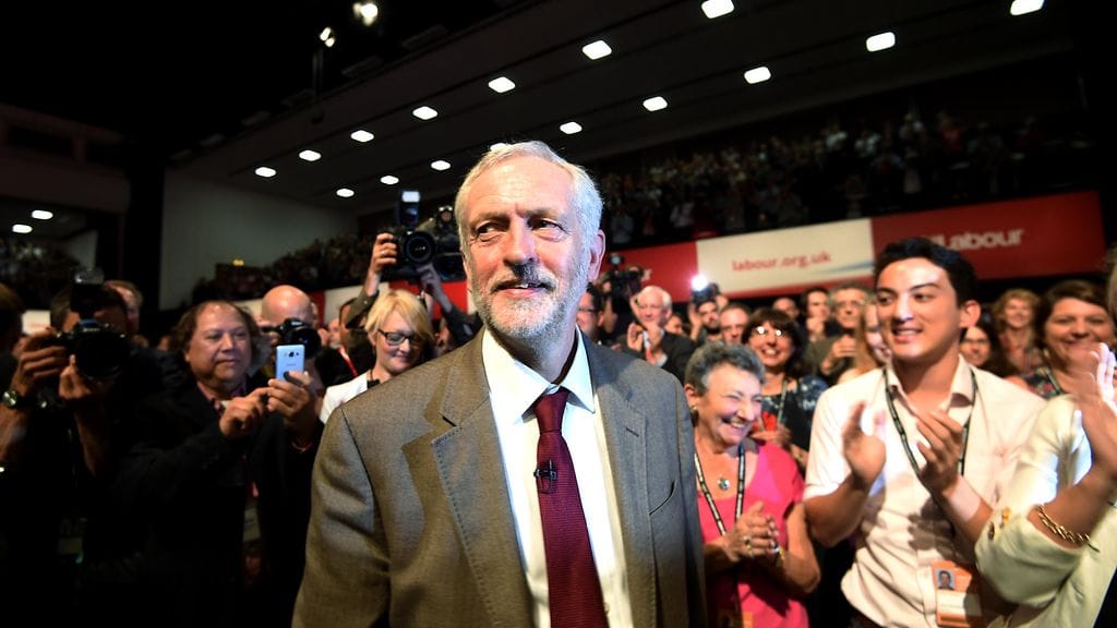Jeremy Corbyn kuvattuna 29.9.2015.