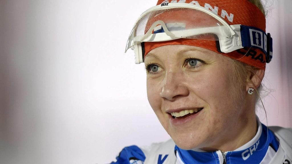 Kaisa Mäkäräinen kuvattuna joulukuussa 2015.