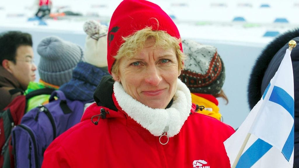 Marja-Liisa Kirvesniemi hiihdon MM-kisoissa Japanin Sapporossa 2007.