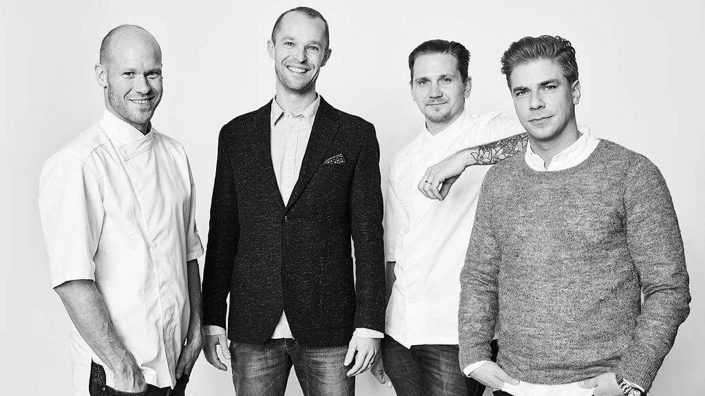 Teemu Aura, Anders Westerholm, Markus Hurskainen ja Matti Sarkkinen tunnetaan muun muassa ravintola Storyn perustajina.