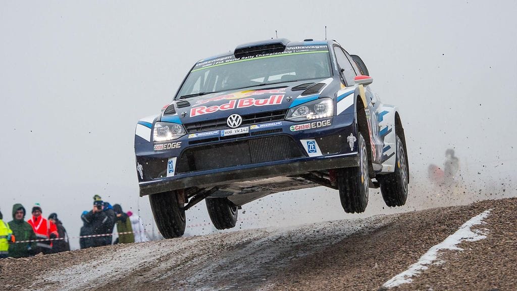 Jari-Matti Latvala Ruotsin rallissa perjantaina.
