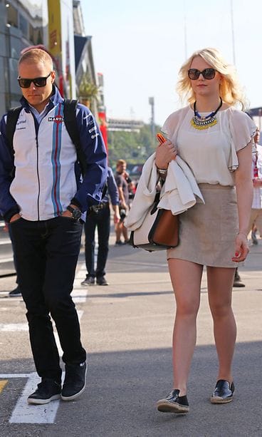 Valtteri Bottas ja Emilia Pikkarainen 9.5.2015 Barcelona