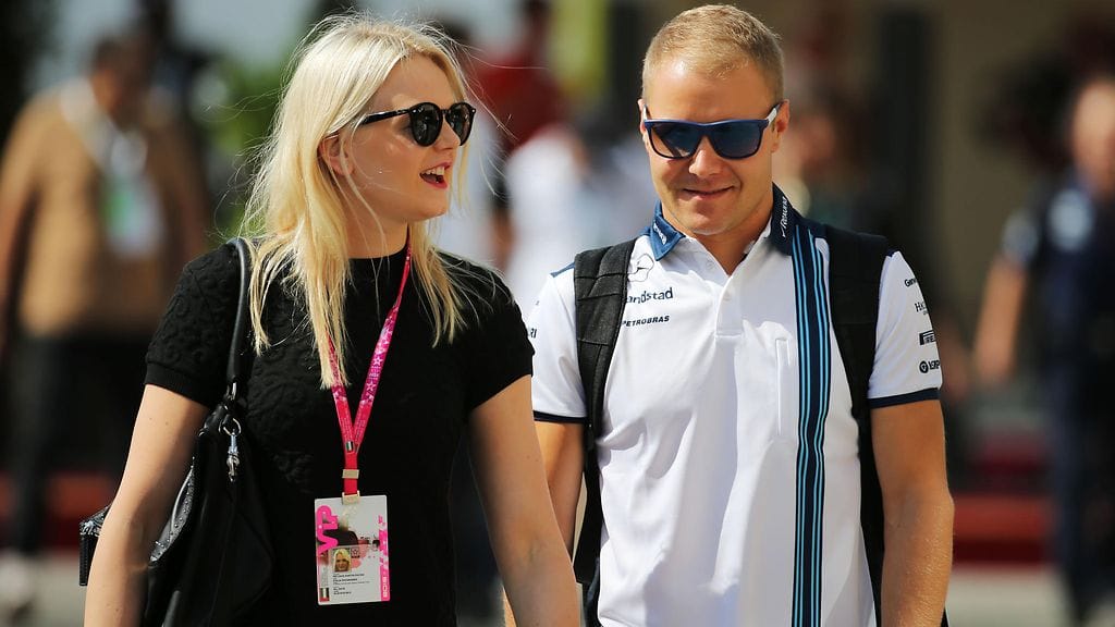 Valtteri Bottas ja Emilia Pikkarainen 27.11.2015 Abu Dhabi