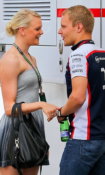 Valtteri Bottas ja Emilia Pikkarainen 9.5.2013 Barcelona