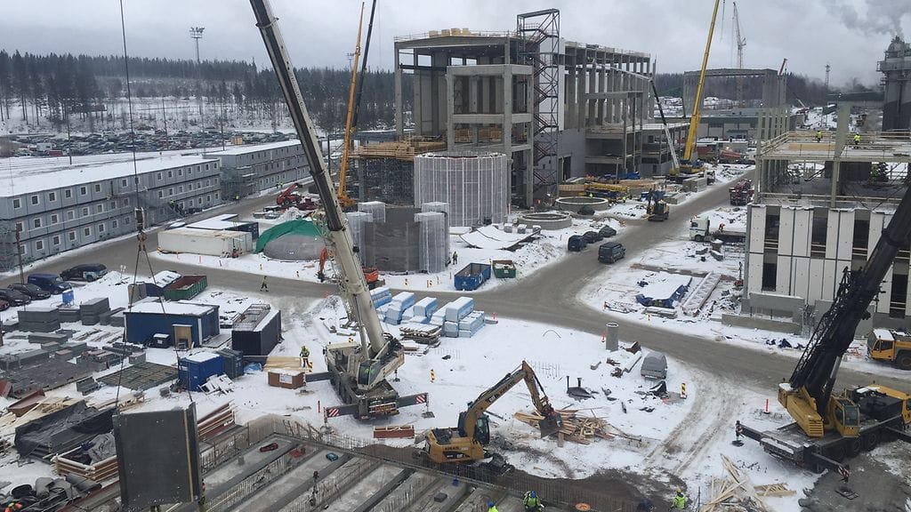 MetsäFibren työmaa Äänekoskella