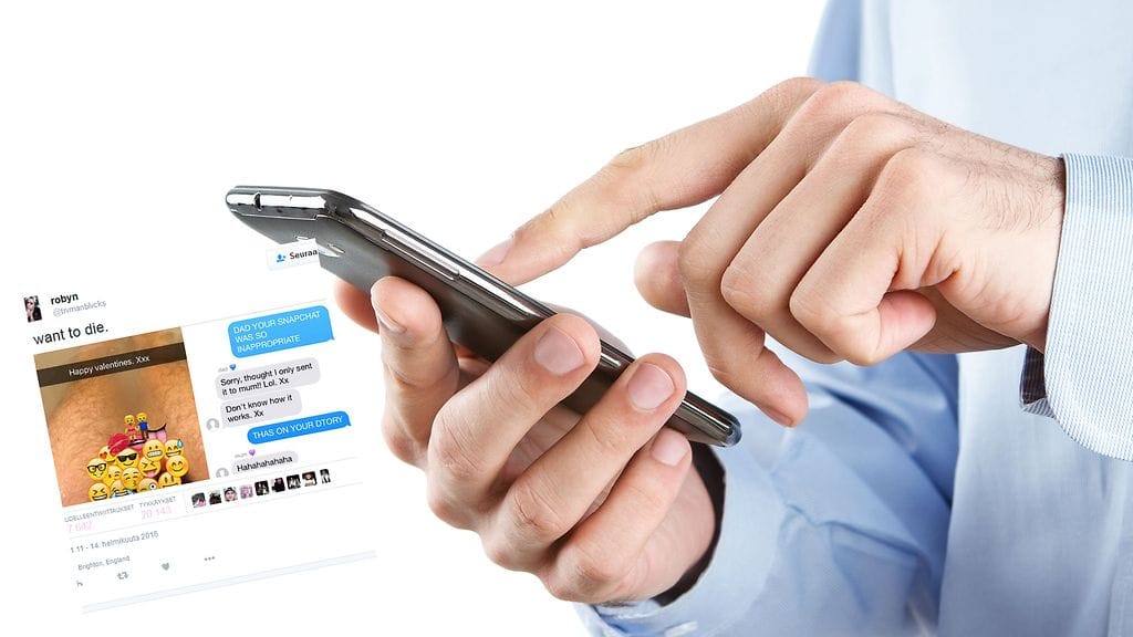 Britti-isä julkaisi tuhman kuvansa hieman väärässä paikassa.