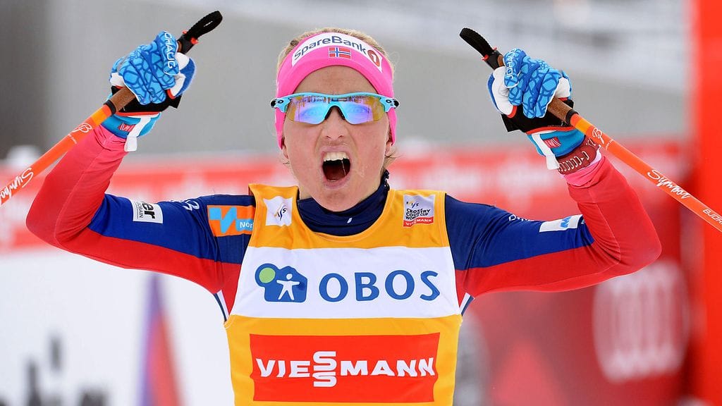 Therese Johaug on oman hansikasmerkkinsä tärkein mannekiini.