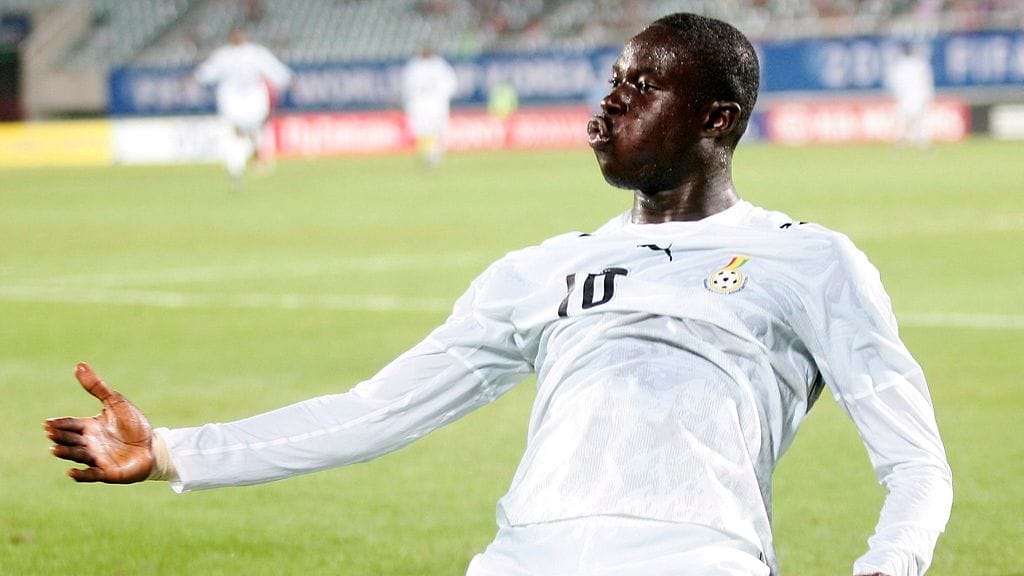 Ransford Osei tuuletti maalia U17-MM-kisoissa vuonna 2007.