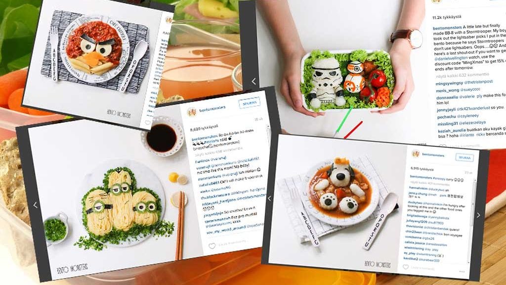 Kuvakaappaukset: Lee Li Mingin Instagram-tili @bentomonsters