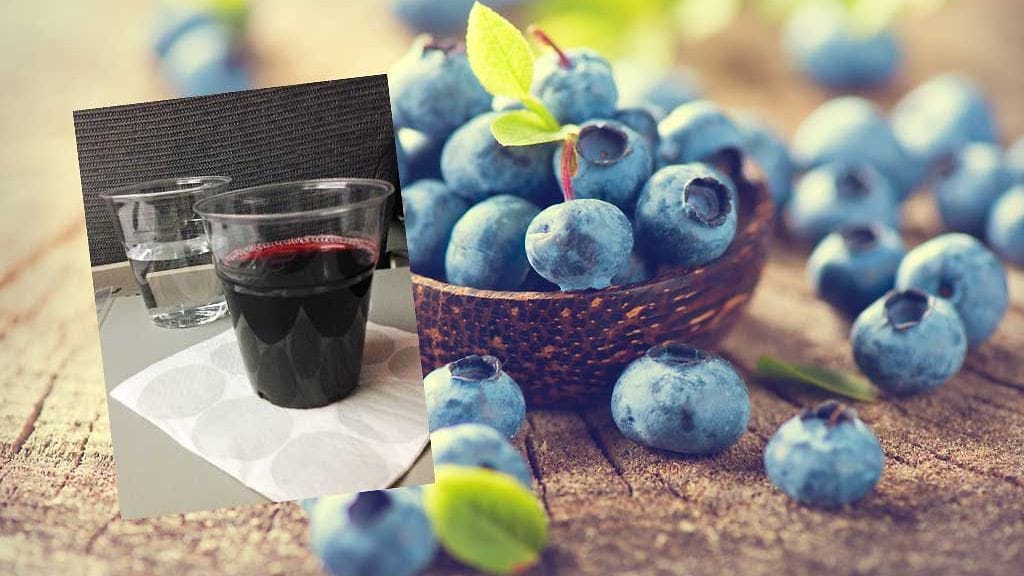 Finnair tarjoaa lennoillaan mustikkamehua.