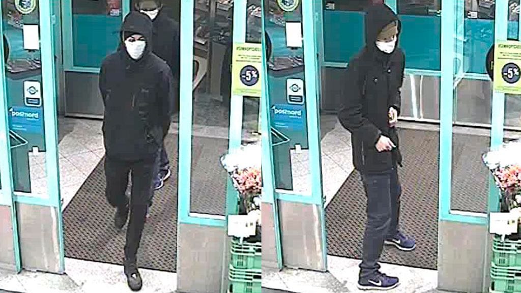 Poliisi epäilee näitä miehiä Espoon Nöykkiössä sijaitsevan Valintatalon ryöstöstä.