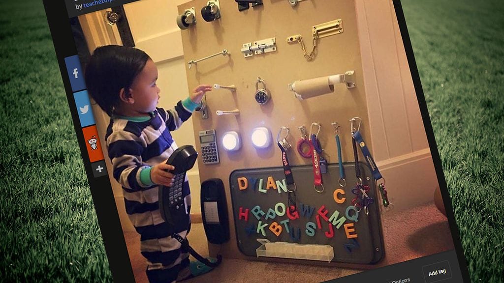 Tässäkö ratkaisu taaperon viihdyttämiseen? Kuvakaappaus: Imgur