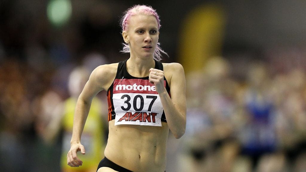 Sandra Eriksson oli hyvässä vauhdissa Tampereella sunnuntaina.