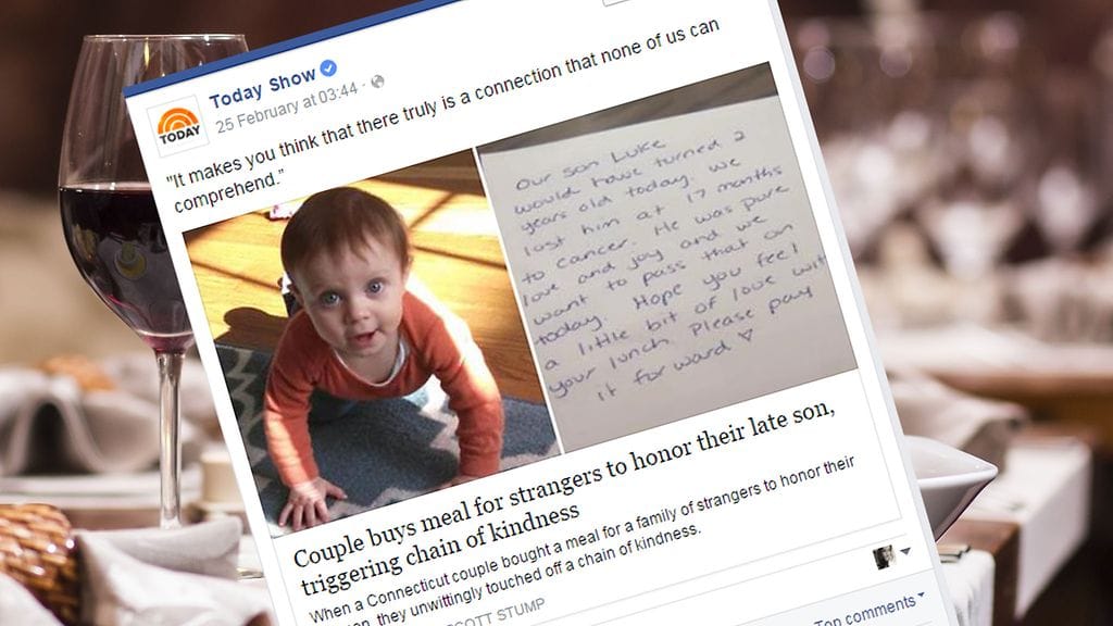 Muun muassa Today Show on uutisoinut tapauksesta. Ruutukaappaus Facebook-päivityksestä.