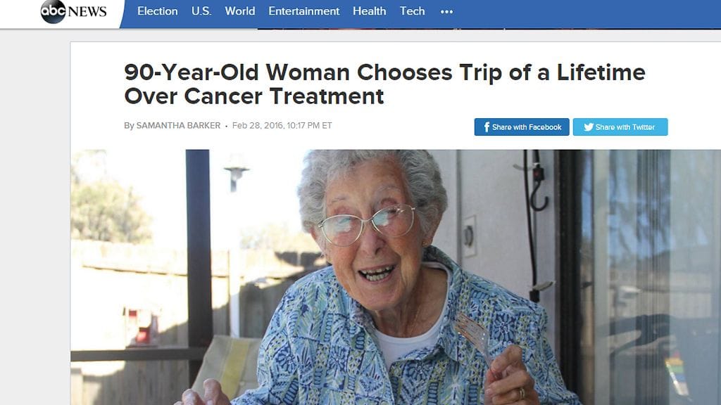 Norman miniä Ramie kertoi ABC Newsille Norman voivan reissullaan paremmin kuin koskaan.