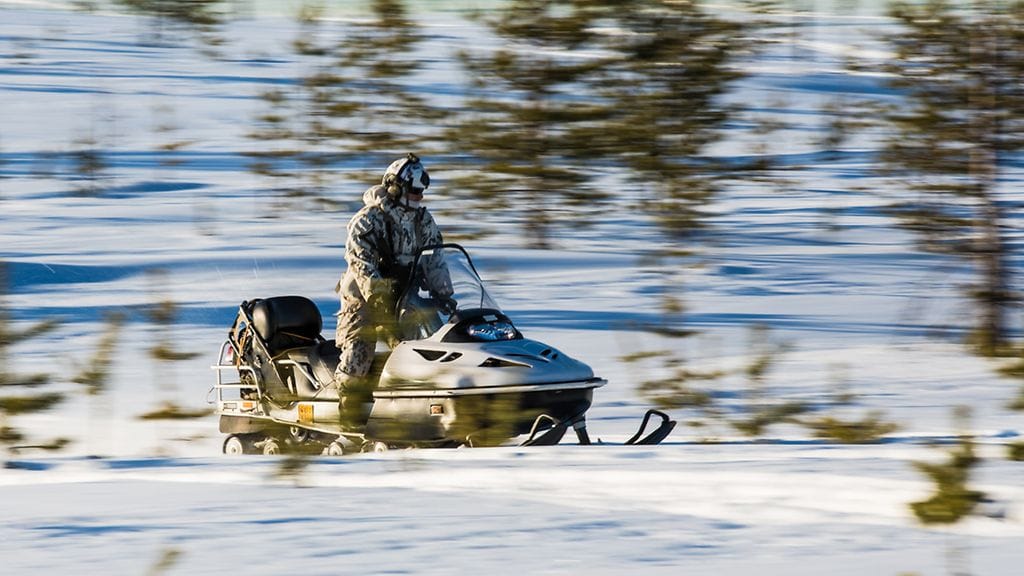 Utin jääkärirykmentin talviharjoitus 2015. (Kuva: Puolustusvoimat/Ville Heiskanen)