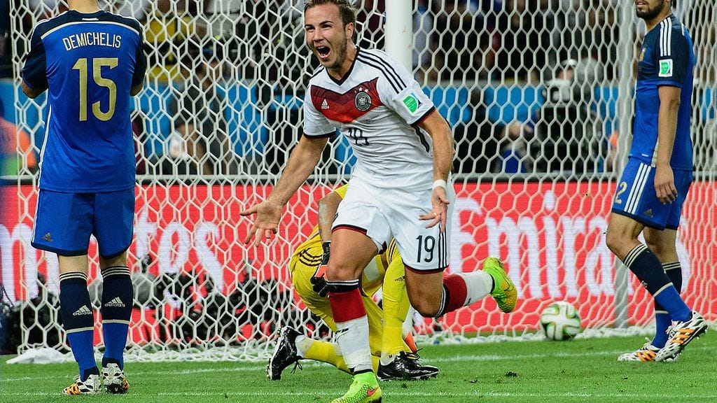Mario Götze juhli MM-finaalissa 2014