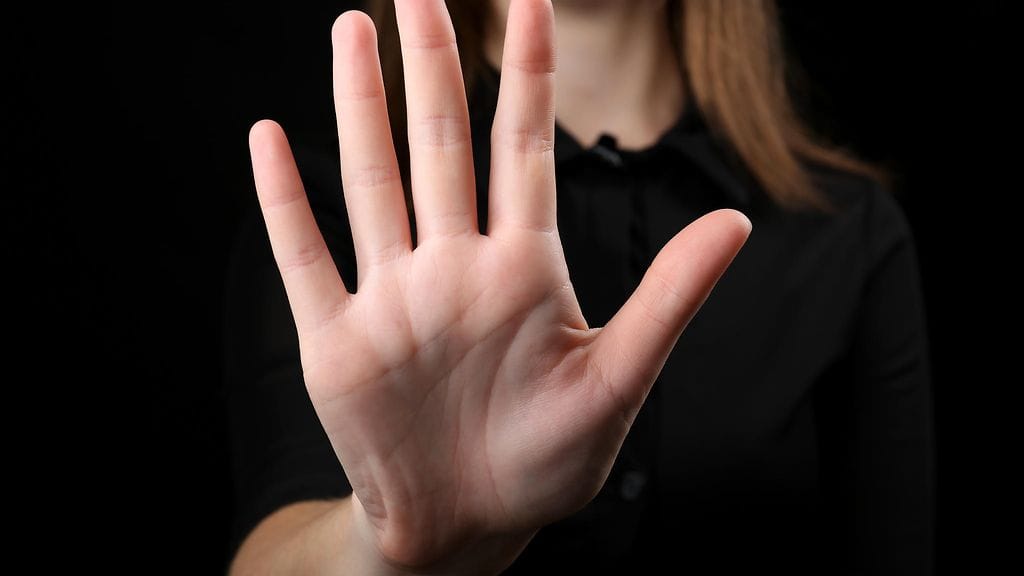 Ei tarkoittaa ei. Kuvituskuva.