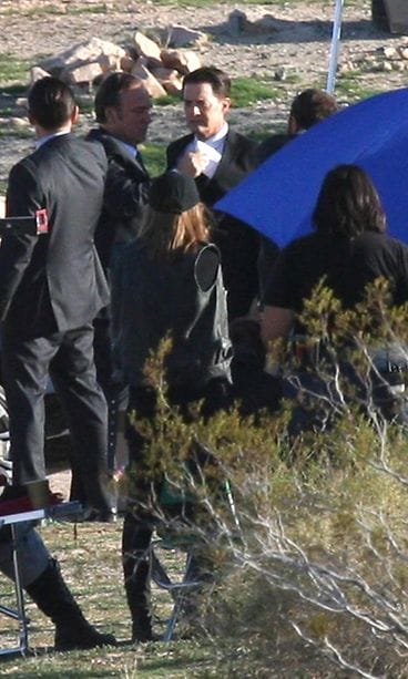 Twin Peaks -kuvaukset Kyle MacLachlan, James Belushi ja Robert Knepper 28.2.2016 1