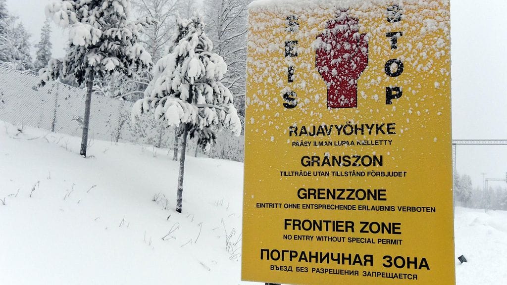Arkistokuva Raja-Joosepin rajavyöhykkeestä.