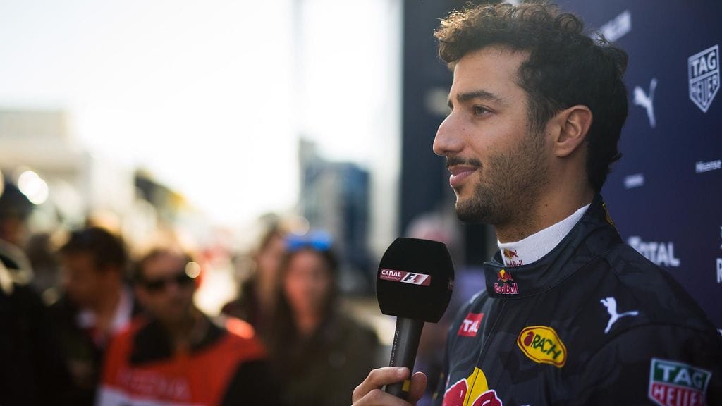 Daniel Ricciardo aloittaa kolmannen kautensa Red Bullilla.