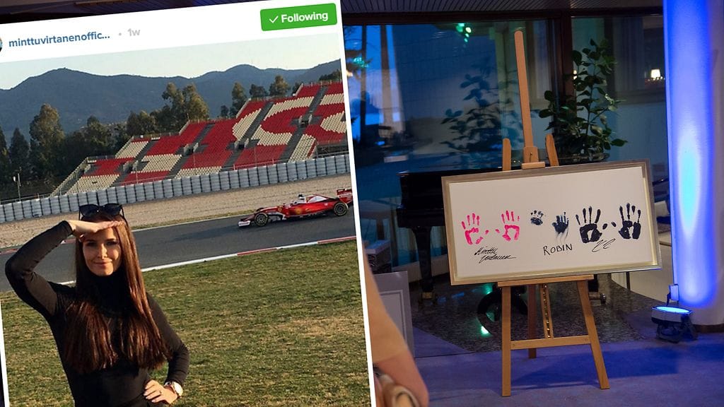 Minttu Virtasen taulu kävi kaupaksi. Mintun kuva Instagramista. Taulun kuva: Jyri Laitinen / jyrilaitinen.fi