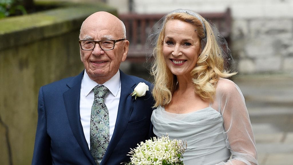 Jerry Hall ja Rupert Murdoch.