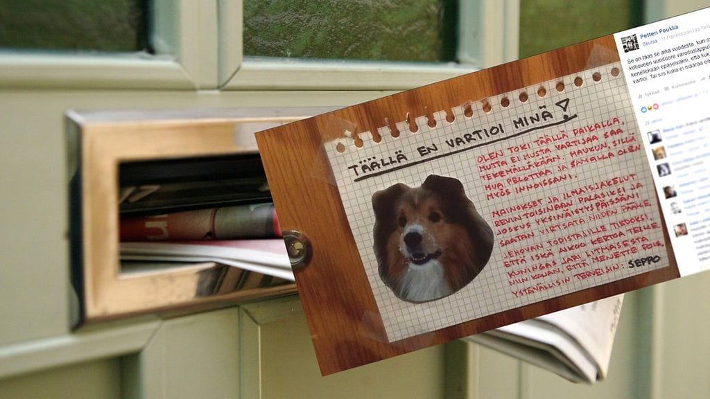 Seppo-koiran varoitetaan olevan huono vartija. Kuvakaappaus: Facebook