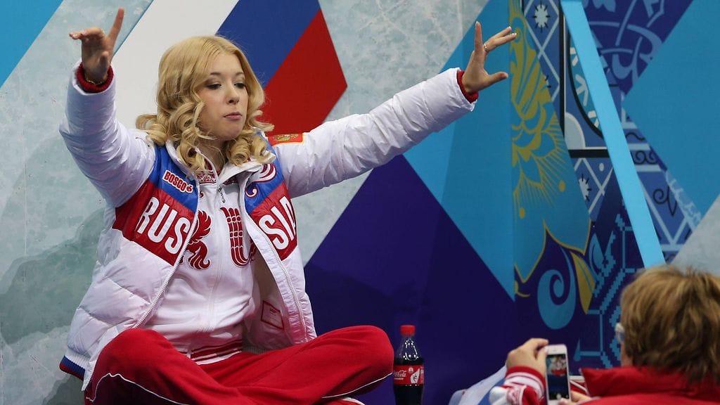 Jekaterina Bobrova juhli Sotshin olympialaisissa.
