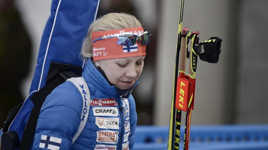 Kaisa Mäkäräinen oli alla päin normaalimatkan jälkeen.