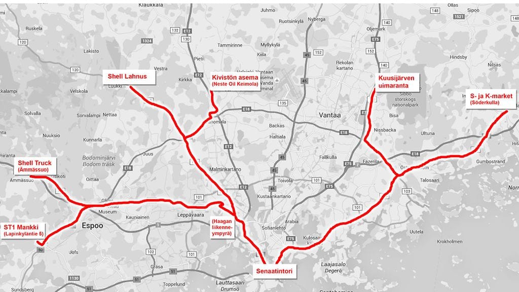 Traktorimarssi Helsinki traktori kartta 1