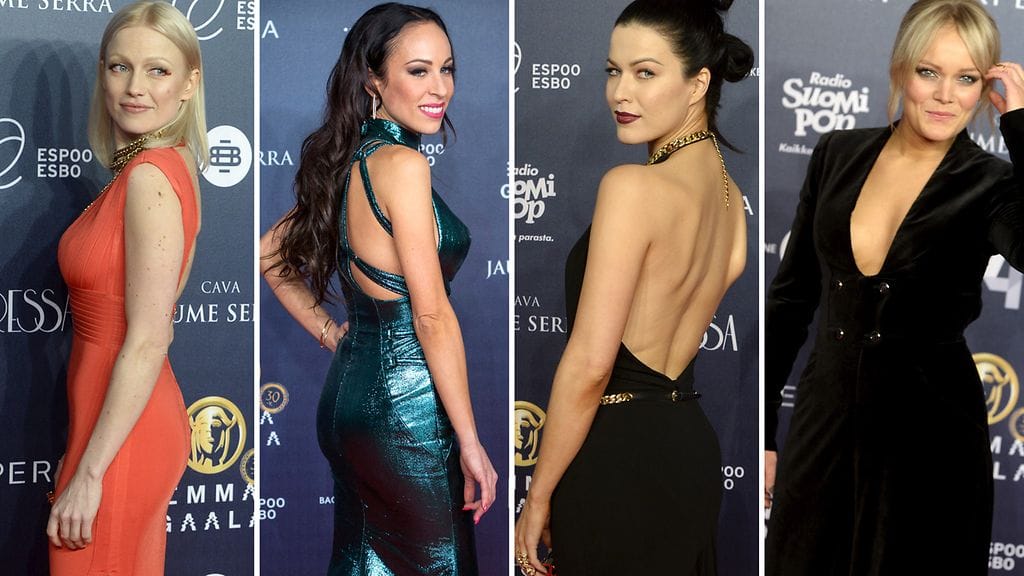 Naiskauneutta Emma Gaalassa: Chisu (vas.), Jenni Vartiainen, Janna ja Anna Puu.