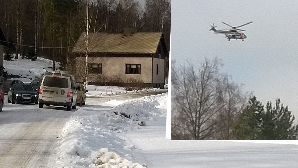 Etsintöjen avuksi saatiin helikopteri.