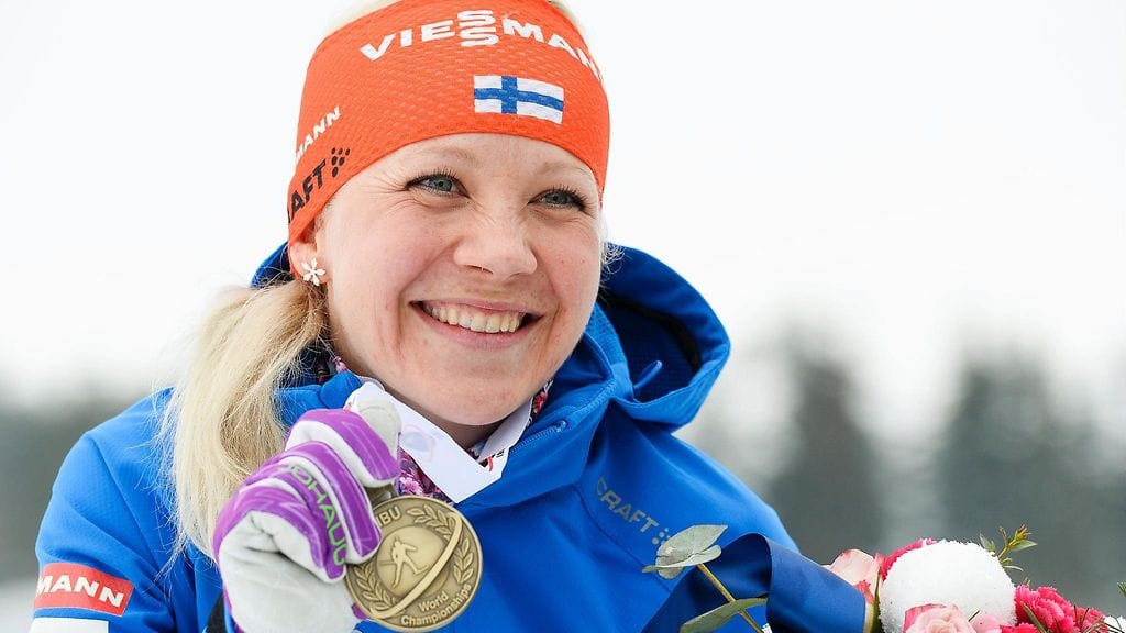 Kaisa Mäkäräinen sai aihetta iloon sunnuntaina Oslossa.