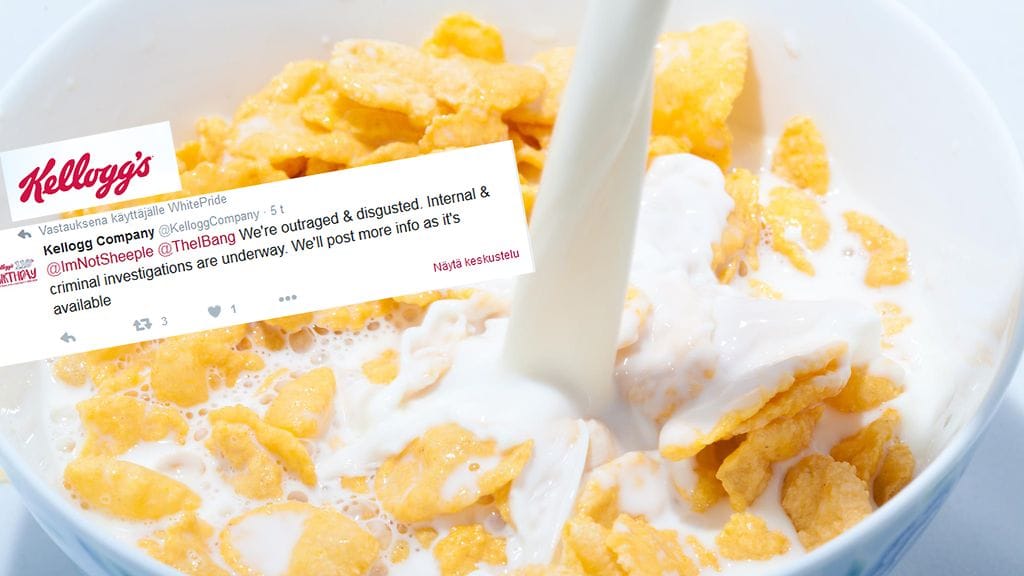 Kellogg'silla ollaan syvästi järkyttyneitä videosta, jossa mies virtsaa tehtaalla murojen päälle.