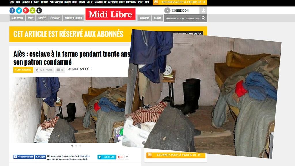 Orjuutettu ranskalaismies asui 30 vuotta pienessä ulkovajassa, jossa ei ollut edes lämmitystä.