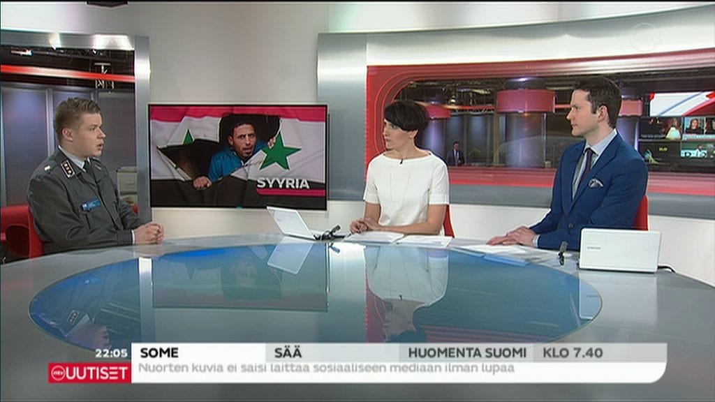 Tutkija Antti Paronen Maanpuolustuskorkeakoulusta vieraili MTV:n Kymmenen uutisissa maanantaina.