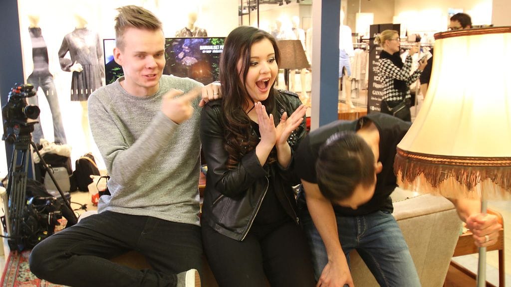 Diandra Lakon ja Herban BOKSI -kuvauksissa.