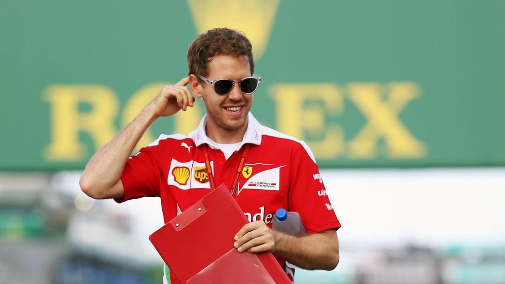 Sebastian Vettel on ajanut paalupaikalle 46 kertaa. Niistä yksi on merkattu Ferrarille.