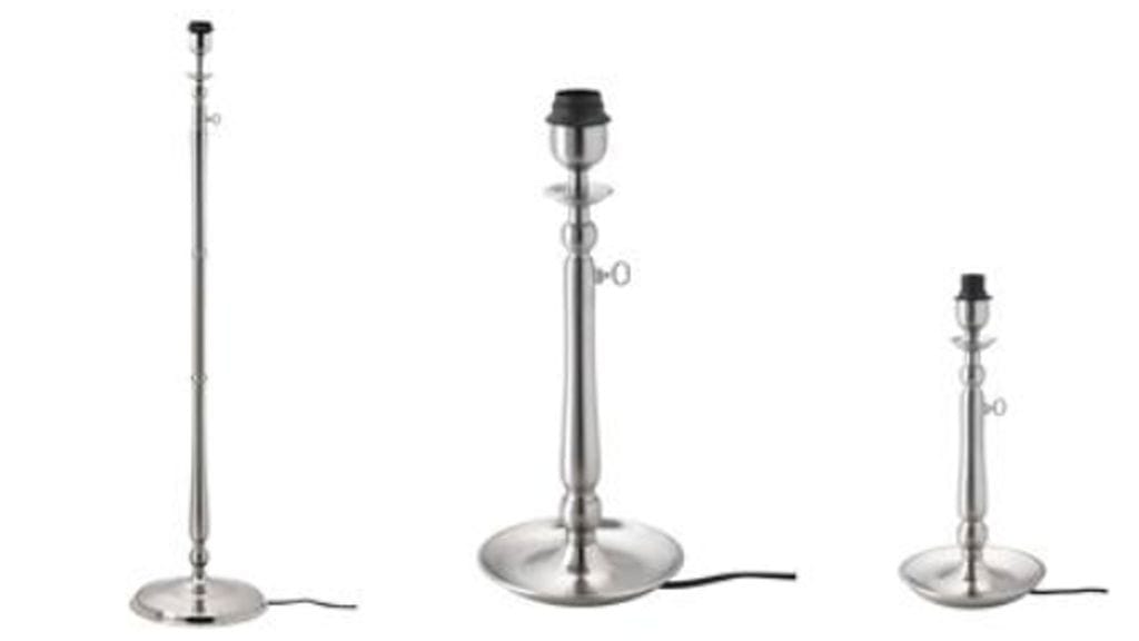 GOTHEM-lattiavalaisin ja -pöytävalaisimet. Huom. Valaisimet eivät ole oikeassa mittakaavassa.