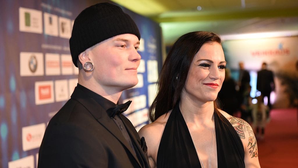 Niklas Räsänen ja Eva Wahlström Suomen Urheilugaalassa viime tammikuussa.